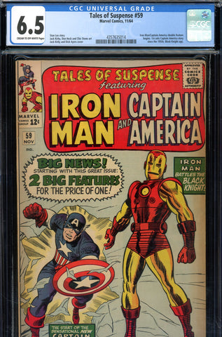 Tales Of Suspense #59 CGC graded 6.5 double feature begins - SOLD!