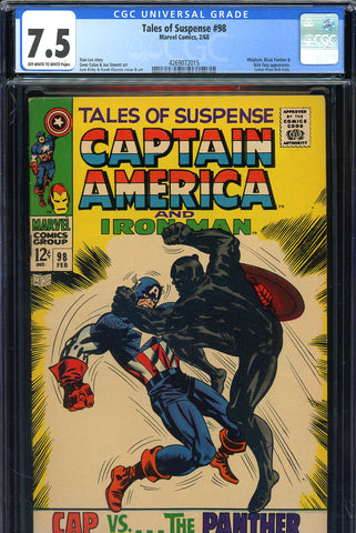 Tales of Suspense #98 CGC graded 7.5 Black Panther c/s 2nd appearance of Whiplash