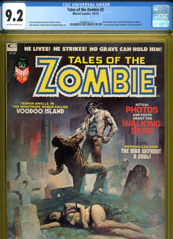 Tales Of the Zombie #2 CGC graded 9.2 Boris Vallejo cover - SOLD!
