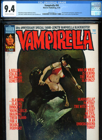 Vampirella #50 CGC graded 9.4 Sanjulian cover - Spirit cameo by Will Eisner