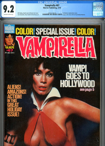 Vampirella #67 CGC graded 9.2 - first Barbara Leigh photo cover