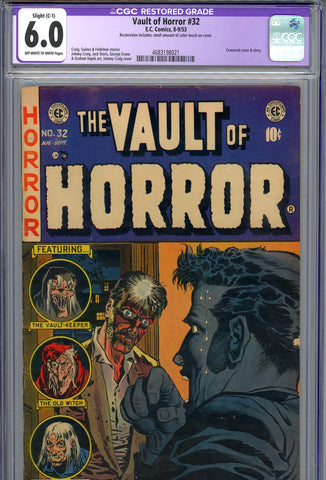 Vault Of Horror #32 CGC graded 6.0 censored cover and story - Craig cover