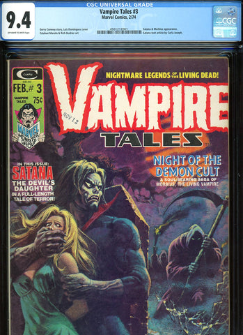Vampire Tales #3 CGC graded 9.4 Satana and Morbius appearance