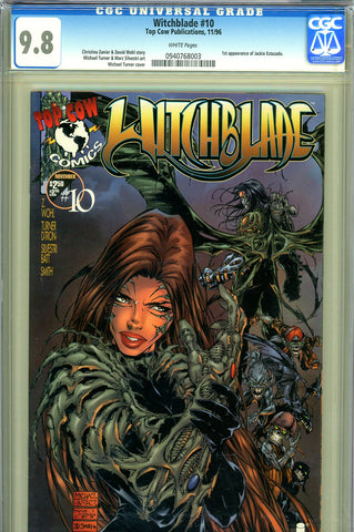Witchblade #10 CGC graded 9.8 - first appearance of Jackie Estacado - HIGHEST GRADED