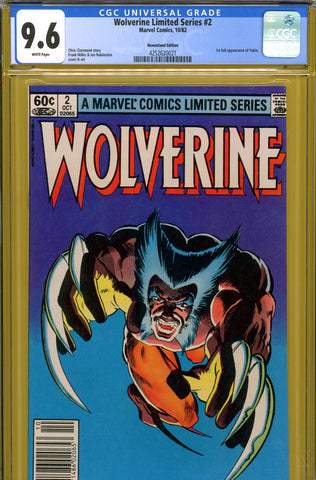 Wolverine Limited Series #2 CGC graded 9.6 - first FULL app. Yukio NEWSSTAND ED. - SOLD!