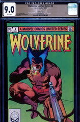 Wolverine Limited Series #4 CGC graded 9.0 - Frank Miller cover/art  PEDIGREE