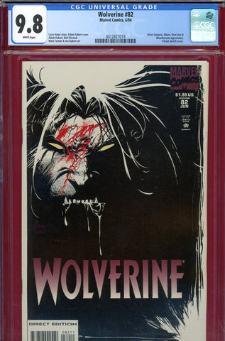 Wolverine #82 CGC graded 9.8 - partial sketch cover