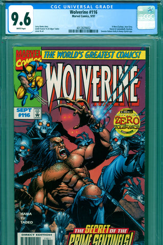 Wolverine #116 CGC graded 9.6 - X-Men, Bastion, Gyrich appearance