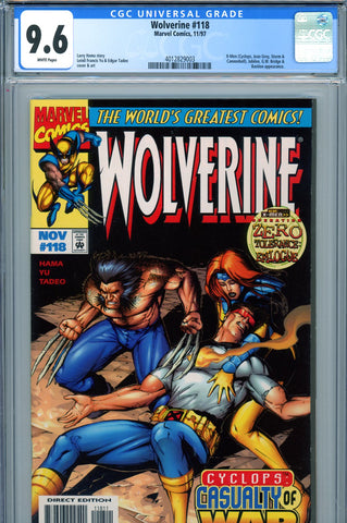 Wolverine #118 CGC graded 9.6 - X-Men, Jubilee, Bastion appearance