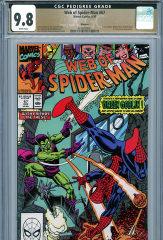 Web of Spider-Man #67 CGC graded 9.8 HIGHEST GRADED PEDIGREE - SOLD!