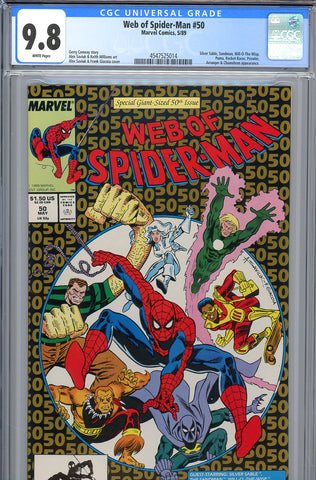 Web Of Spider-Man #50 CGC 9.8 - eight guest appearances HIGHEST GRADED