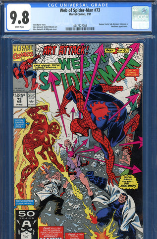 Web Of Spider-Man #73 CGC 9.8 - Human Torch & Sub-Mariner appearance HIGHEST GRADED