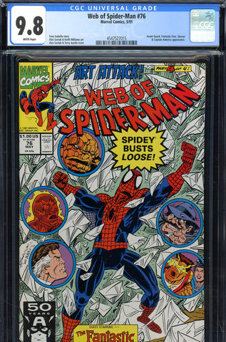 Web Of Spider-Man #76 CGC 9.8 Fantastic Four & Captain America appearance HIGHEST GRADED