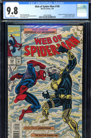Web Of Spider-Man #108 CGC 9.8 Sandman, Quicksand and Sandstorm appearance