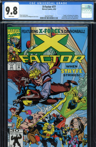 X-Factor #77 CGC 9.8 - death of Professor Vic Chalker - HIGHEST GRADED