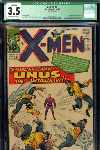 X-Men #8 CGC graded 3.5 - first appearance of Unus the Untouchable