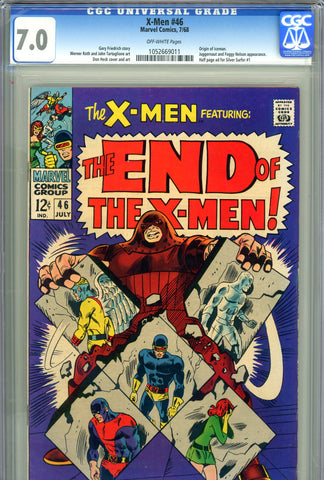 X-Men #046 CGC graded 7.0 - origin of Iceman - SOLD!