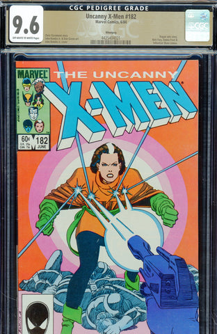 Uncanny X-Men #182 CGC 9.6 - Rogue solo story PEDIGREE - SOLD!