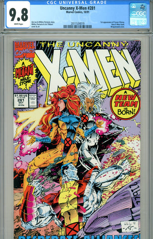 Uncanny X-Men #281 CGC graded 9.8 - new X-Men team - 1st Trevor Fitzroy