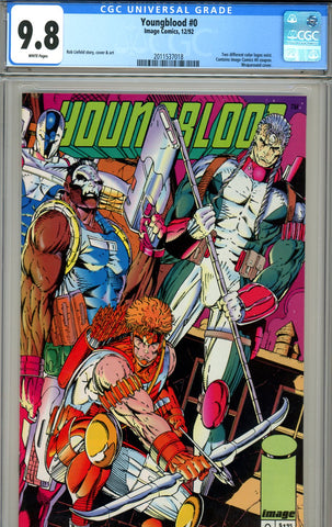 Youngblood #0 CGC graded 9.8 wraparound cover Liefeld cover & art HIGHEST GRADED