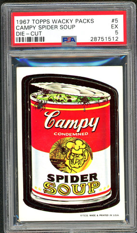 1967 Topps Wacky Packs Die-Cut #05 PSA GRADED 5 NRT - SOLD!