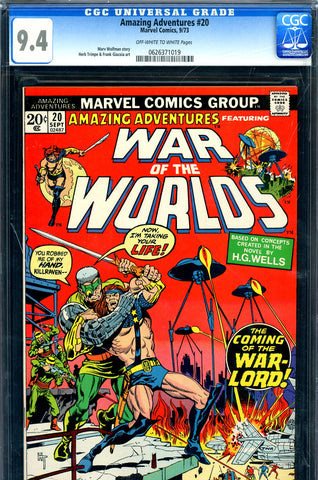Amazing Adventures #20 CGC graded 9.4 3rd app. Killraven - 1st app. Old Skull - SOLD!