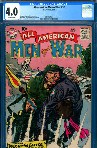 All-American Men of War #57 CGC graded 4.0 - Grandenetti c/a
