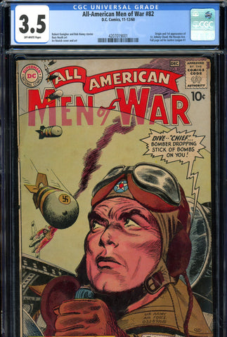 All-American Men of War #82 CGC graded 3.5 origin/1st app. Lt. Johnny Cloud