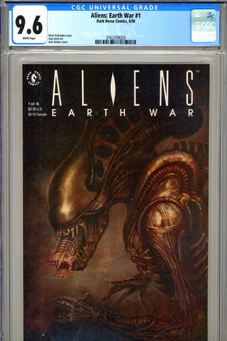 Aliens: Earth War #1 CGC graded 9.6 - painted cover