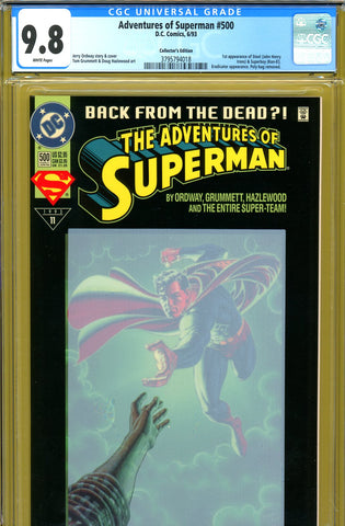 Adventures of Superman #500 CGC graded 9.8 - first Steel