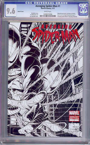 Avenging Spider-Man #1 CGC graded 9.6 - Sketch Cover - SOLD!