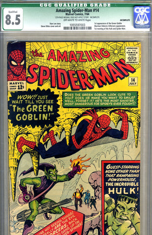 Amazing Spider-man #014 CGC graded 8.5 first Green Goblin SOLD!