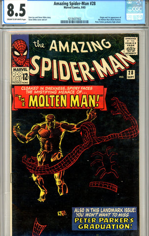 Amazing Spider-Man #028 CGC graded 8.5 first Molten Man SOLD!