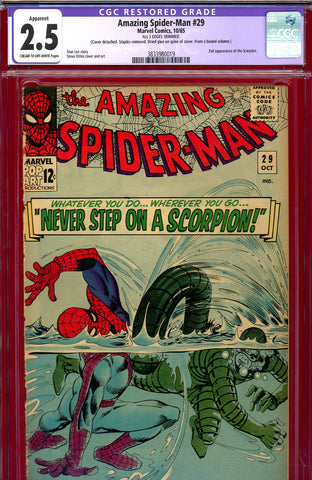 Amazing Spider-Man #029 CGC graded 2.5 second Scorpion - SOLD!