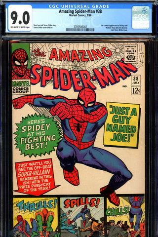 Amazing Spider-Man #038 CGC graded 9.0 2nd Mary Jane - SOLD!