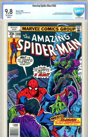 Amazing Spider-Man #180 CBCS graded 9.8 HIGHEST GRADED - SOLD!