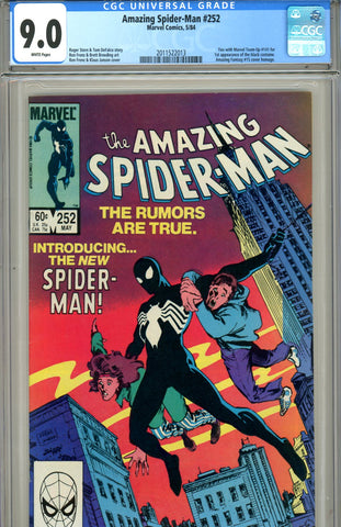 Amazing Spider-Man #252 CGC graded 9.0 first black costume - SOLD!