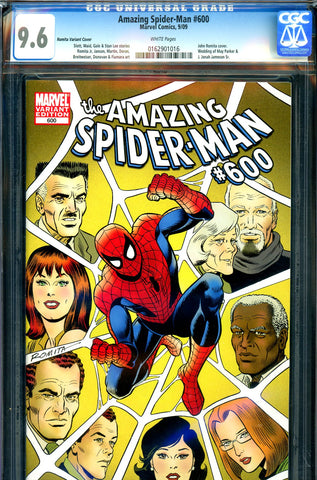 Amazing Spider-Man #600 CGC graded 9.6 Romita Jr. variant cover - SOLD!