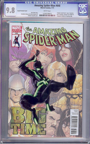 Amazing Spider-Man #648 CGC graded 9.8 - Casselli Variant - HIGHEST - SOLD!