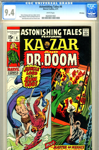 Astonishing Tales #04 CGC graded 9.4 Winnipeg pedigree - SOLD!