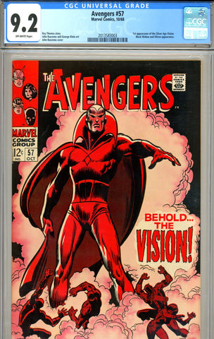 Avengers #057 CGC graded 9.2 first Vision - SOLD!