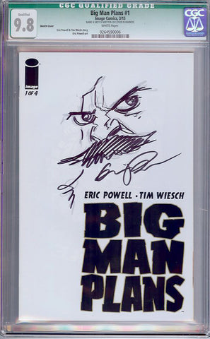 Big Man Plans #1 CGC graded 9.8 - Sketch Cover - HIGHEST - SOLD!