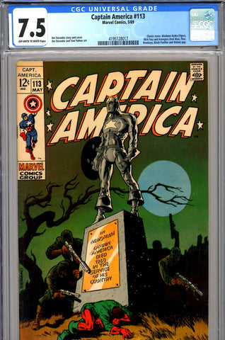 Captain America #113 CGC graded 7.5 - classic cover - Steranko s/c/a - SOLD!