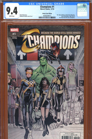Champions #1 CGC graded 9.4 - forming of New Champions