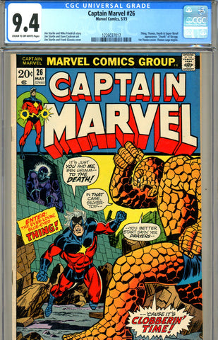 Captain Marvel #26 CGC graded 9.4 first Thanos cover - SOLD!