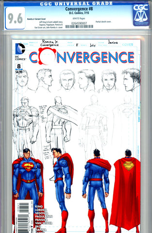 Convergence #8 CGC graded 9.6 John Romita Jr. Variant Cover
