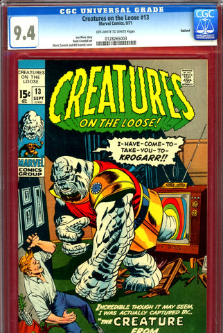 Creatures On the Loose #13 CGC graded 9.4 PEDIGREE COPY - SOLD!