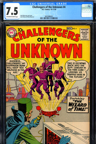 Challengers of The Unknown #4 CGC graded 7.5 - Kirby story, cover and art Wally Wood art - SOLD!