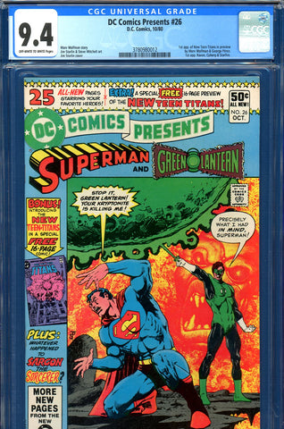 DC Comics Presents #26 CGC graded 9.4 first New Teen Titans - SOLD!