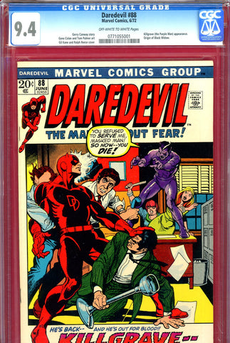 Daredevil #88 CGC graded 9.4 - origin of Black Widow - Purple Man appearance